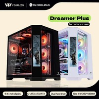 WJCOOLMAN Dreamer PLUS Mid Tower Secondary Screen MicroATX Casing PC Baja Paduan Aluminium Full Side Sea View Room 360 Water Cooler
