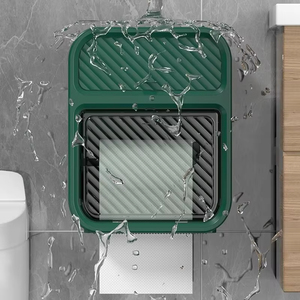 <b>Waterproof</b> Wall-mounted Tissue <b>Storage</b> <b>Box</b> Tissue <b>Box</b> With Punch-free Adhesive Wall Hook for Bathroom - Product Image 4