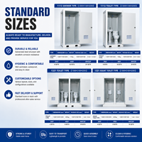 Nouvelle Cabine Sanitaire Portable Modulaire Préfabriquée avec Cadre en Acier Galvanisé et Solution de Salle de Bain Extérieure en EPS