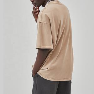 T-shirt en coton 100% surdimensionné à coupe ample et style court, poids lourd 300GSM, impression DTG personnalisée avec logo pour homme, vente en gros - Product Image 2