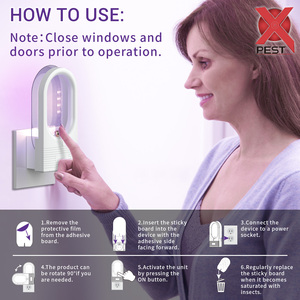 X-Pest Smart Electric House Mouches Gnat Killer Trappeur Mites Piège à mouches des fruits Tueur de mites Plug-In Pièges collants à mouches électriques - Product Image 5