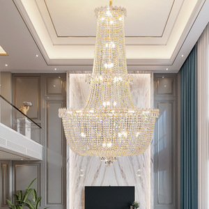 Zèle Éclairage De Mariage Éclairage Décoratif Salon Hall Décor Escalier Grand Long Lustre En Cristal Lumière - Product Image 5