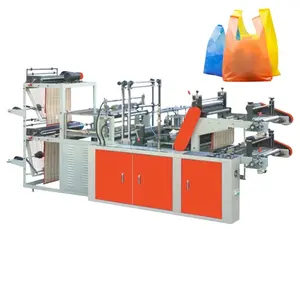 High Speed Disposable Rubbish Double Lines Roll Plastic Garbage Bag Making Machine with auto exchange device