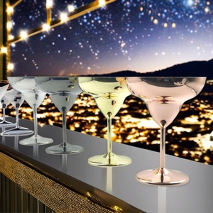 Cóctel clásico al por mayor de acero inoxidable con logotipo personalizado de tallo largo para <span class=keywords><strong>Martini</strong></span> para ocasiones de fiesta de champán, vino y whisky - Product Image 1