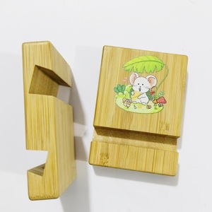 Bamboo Phone <b>Stand</b> UV Printed Zodiac Animal Desk Holder Lazy Person <b>Stand</b> - Product Image 1