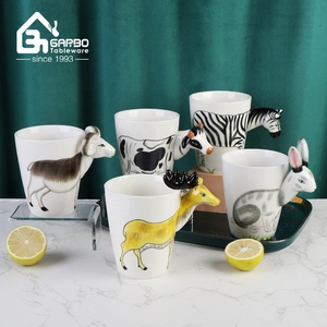 China Fabrik 3D handgemalte Tier <span class=keywords><strong>Design</strong></span> Keramik Tee tasse 400ml einzigartige Schaf Kuh <span class=keywords><strong>Design</strong></span> Dolomit Porzellan Kaffeetasse als Geschenk