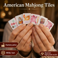 Tuiles de Mahjong Rose, Édition Héritage, Perle de Noël, Halloween, Tuiles de Mahjong Américaines, Ensemble de Tuiles de Mahjong de Noël, Commande minimum 1 ensemble