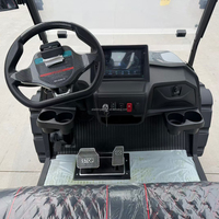 Voiturette de golf électrique surélevée puissante à batterie lithium 48V pour 6 passagers, véhicule utilitaire tout-terrain robuste pour la chasse et les centres de villégiature