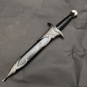 ชุดเกราะดาบโลหะแบบสั้นสั้นสั้นสั้นขนาดเล็กอุปกรณ์เสริมเกราะแหวนลอร์ดแกะสลักแกะสลักดาบมีหนามเล็ก - Product Image 2