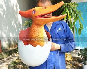 Achetez un dinosaure T-rex bébé dans un œuf, marionnette de dinosaure réaliste, marionnette de dinosaure personnalisée, parc jurassique - Product Image 6