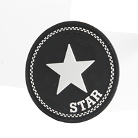 Badge en silicone 3D écologique personnalisé, logo en relief, autocollant, patch en caoutchouc PVC souple imprimé en héliogravure, étiquette pour vêtements
