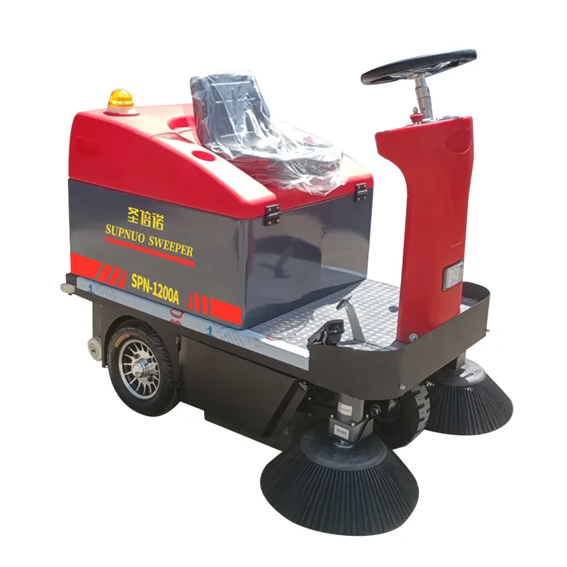 Factory Direct Sale Supnuo SBN-1200A Floor Dust Cleaning Machine Ride On Floor Indoor Sweeper Road Cleaning