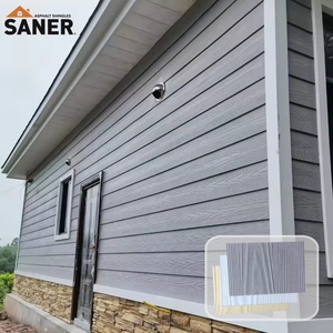 Panneau en fibrociment renforcé moderne sans amiante, revêtement imitation bois pour façade extérieure et intérieure, bardage en fibrociment - Product Image 1