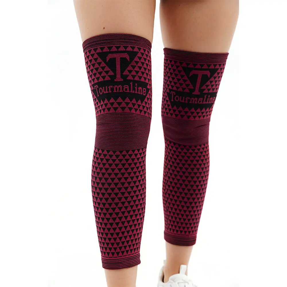 Tourmaline Knee Brace Compression Sleeve Far-Infrared Pain Relief Long Leg Warmer Pad Magnetic Therapy Tourmaline Leg Support