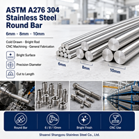 Barre ronde en acier inoxydable ASTM A276 304, 6 mm, 8 mm, 10 mm, tréfilée à froid, brillante, pour usinage CNC et fabrication générale
