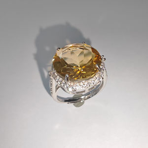 Perhiasan kelas atas halus untuk wanita, perhiasan cincin warna perak alami mode 925 - Product Image 4