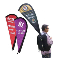 Drapeau de sac à dos personnalisé avec kit de mât, bannières publicitaires commerciales d'extérieur pour activités d'exposition