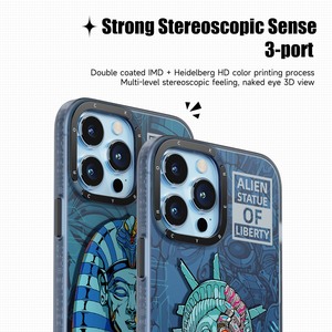 Série Heritage Punk InShare pour iPhone 13 Pro 6.1 pouces IMD motif animal étui mat PET TPU housse anti-rayures - Product Image 4