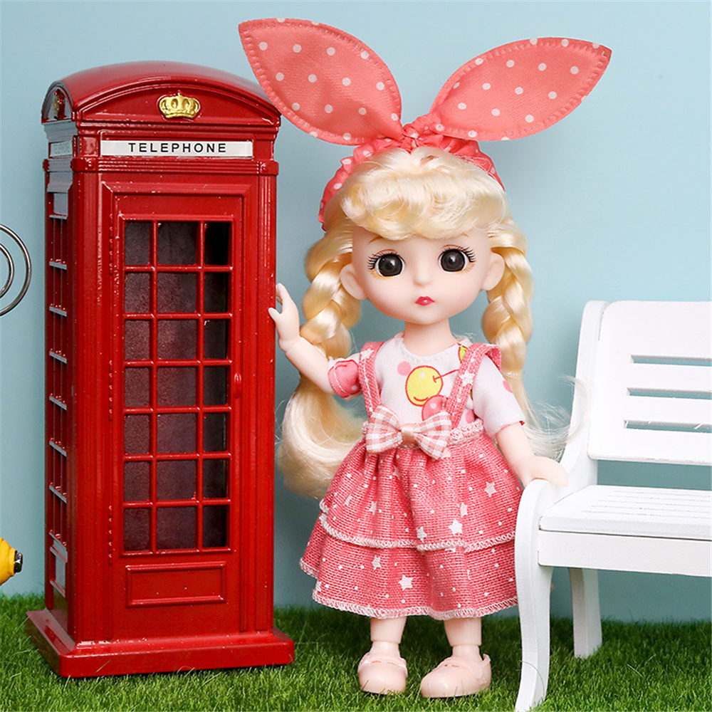16cm Princess 1/12 Doll with Clothes and Shoes Movable 13