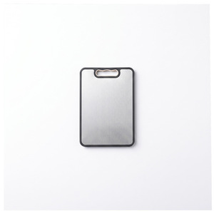 Planche à découper double face en acier inoxydable de qualité alimentaire 430 avec poignée de suspension pour la vente en gros - Product Image 3