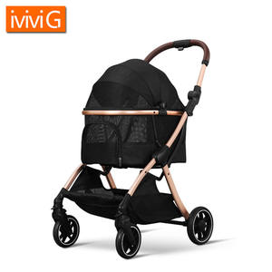 Kereta dorong anjing mewah OEM 200 keranjang hewan peliharaan lipat semua dalam satu Tiongkok untuk anjing kucing penggunaan luar ruangan terbuat dari bahan Oxford 2 1 tas troli anjing - Product Image 3