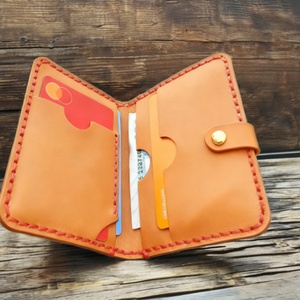 Vintage Genuine Leather Open Short <b>Slim</b> Wallet Anti-Theft RFID Cotton Lining Large Capacity <b>Card</b> <b>Holder</b> Slots Daily - Product Image 5