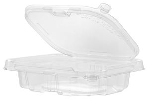 Alta calidad 8oz Rectangular Tamper Evident Clamshell Food Plastic Container Cajas de plástico reciclables - Product Image 6