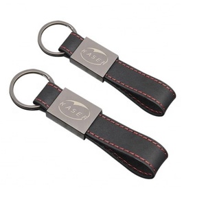 Porte-clés vierge promotionnel en gros pour sublimation, porte-clés de luxe en cuir PU, porte-clés en cuir personnalisé avec logo - Product Image 1