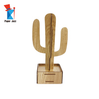 Puzzle 3D en bois en forme de cactus, modèle à assembler soi-même, support de rangement de bureau, décoration de la maison, cadeau artisanal éducatif