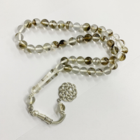 45 perles de prière Tasbih en résine marbrée polies à la main, chapelet musulman Subha, bracelet portable arabe du Moyen-Orient, vente en gros