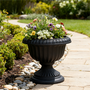 Vasi da Giardino in Plastica Nera Stile Romano di Alta Qualità per Casa e Giardino - Product Image 4