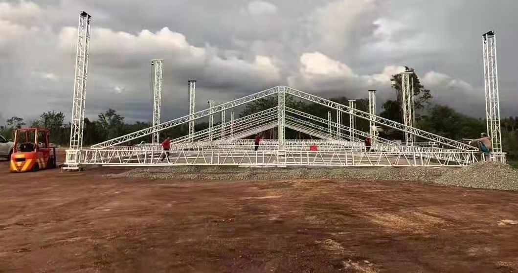 spigot type heavy duty concert stage aluminum triangle folding truss