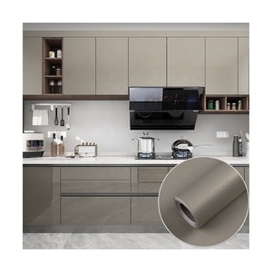 Papel de contacto moderno gris, papel tapiz impermeable brillante, encimeras de palo de cáscara, revestimientos de estante <span class=keywords><strong>adhesivo</strong></span> de <span class=keywords><strong>vinilo</strong></span> <span class=keywords><strong>para</strong></span> armario de cocina - Product Image 3