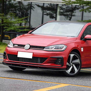 Divisor de parachoques delantero Amp Z para Volkswagen Golf 7.5 Mk7.5 Gti R Rline 2017 2018 2019, negro piano con textura de fibra de carbono. - Product Image 1