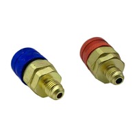 Adaptateur haute-basse pression connecteur rapide jauge de réfrigérant manuelle pour connecteur droit en plastique de climatisation de voiture R134a pour