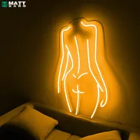 Matt Drops hipp Benutzer definierte LED Neonlicht Zeichen Nackte Dame Neon Zeichen Kunst Frauen Sexy Lady Zurück Körper Leucht reklame für Home Event Dekoration