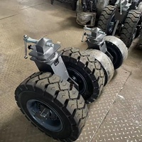 Roue pivotante robuste en acier pour déplacement de conteneurs, rotation à 360 degrés, pneu en caoutchouc massif, frein pivotant, roue à roulettes à haute capacité de charge