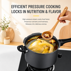 Casserole à pression en alliage d'aluminium à corps droit, mini-casserole à pression de petite capacité pour la maison, compatible avec les cuisinières à induction - Product Image 2