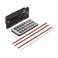 Amplificador de Potencia de 12V 2*25W, Placa Decodificadora BT MP3 con Pantalla a Color, Grabación de Voz, Llamadas Manos Libres, Placa Base Android 1GB RAM