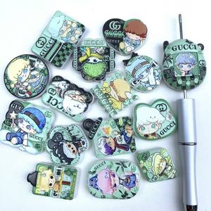 Chaîne de sac à perles en acrylique avec impression en relief double face, style nouveau, de la marque DIMO - Product Image 1