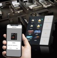 Système de maison intelligente KNX/EIB avec écran tactile intelligent de 3,5 pouces et 4 boutons de commande, prend en charge l'interphone vidéo SIP
