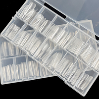 En promotion : Capsules d'ongles carrées extra longues 300 pièces XXL, couvrance totale, pré-polies, sans courbure, 15 tailles