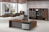 Bureau de direction en L de luxe moderne, neuf, extensible et modulaire, en panneaux de particules haute densité – Dernière table de bureau