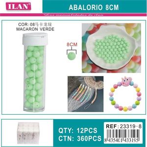 Ilan Abalorio 8Cm Macaron Verde <b>Beads</b> For Crafting Jewelry Making - Product Image 3