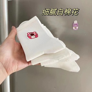 Japanese Style Cotton Casual <b>Socks</b> For Women Mid Calf Anime <b>Cartoon</b> Pattern Breathable Sports <b>Socks</b> - Product Image 4