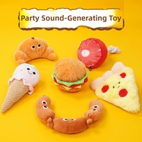 Jouet pour chien en peluche en gros, motif fast-food, couineur et froissable, pour chiens de taille moyenne et grande, pour la mastication et le jeu interactif
