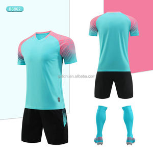 Hochwertige neue Fußball trikots für Kinder Fußball-Kits Teamname Druck Top Shorts Sets Polyester für Jungen Mädchen Made Thailand - Product Image 3