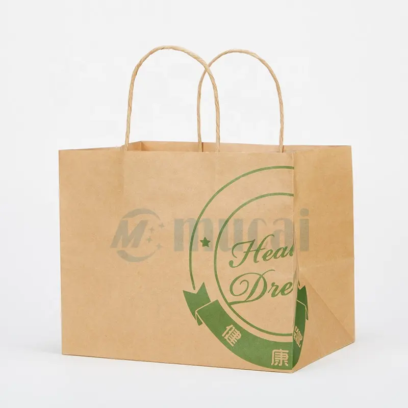 A venda quente personalizada Brown Paper Bags descartáveis Food e Non-Food Packaging para Lojas e Mercearias