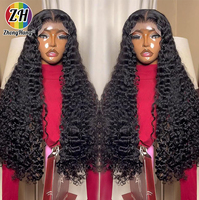 Rohe INDISCHE 13X4 HD Lace Frontal Perücken 200% Dichte Burmesische Lockige Welle 30 Zoll Cuticle Aligned Brasilianische Rohe Jungfrau-Echthaar-Perücke