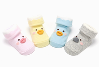 Chaussettes décontractées pour bébés et enfants, design mignon de dessins animés d'animaux, antidérapantes, respirantes, pour l'automne